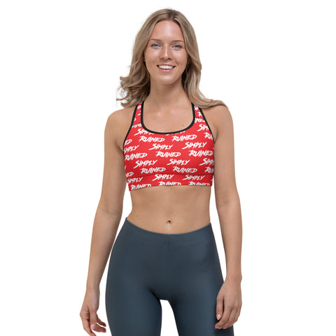 Simply Ruined Sports bra (Red White)