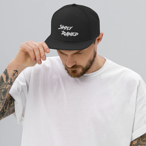 Simply Ruined Snapback Hat (Black White)