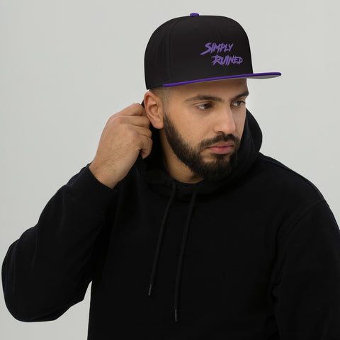 Snapback Hat purple black