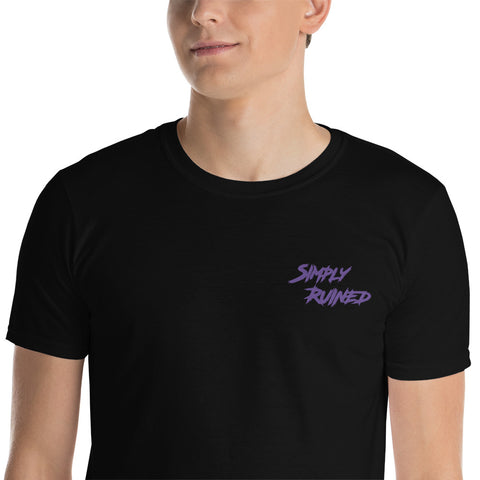 Simply Ruined Short-Sleeve Unisex T-Shirt (Black purple)