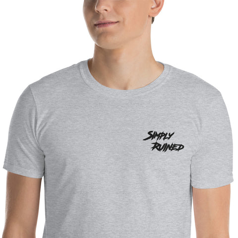 Simply Ruined Short-Sleeve Unisex T-Shirt (Grey Black)