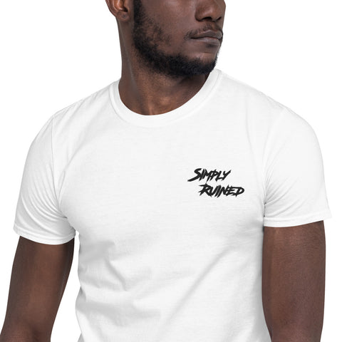 Simply Ruined Short-Sleeve Unisex T-Shirt (White Black)